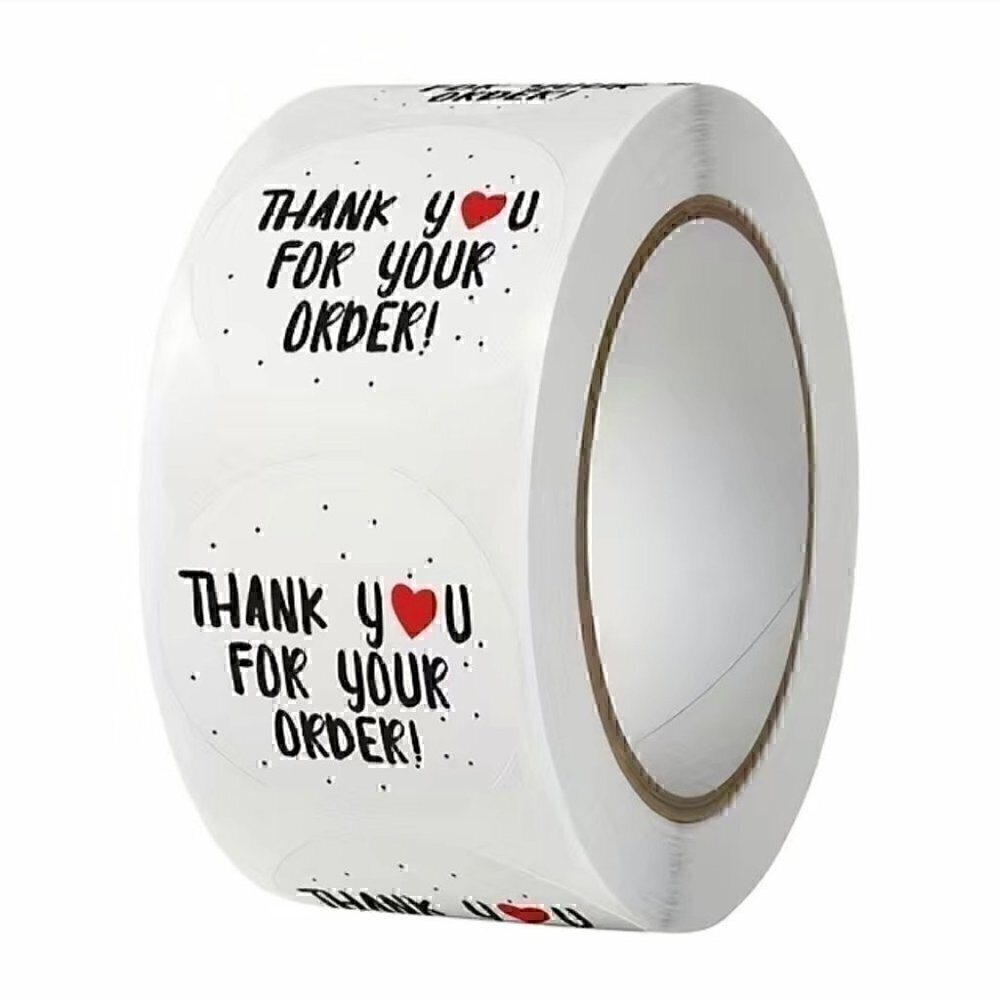 Roll of 500 Thank  you Stickers NWT